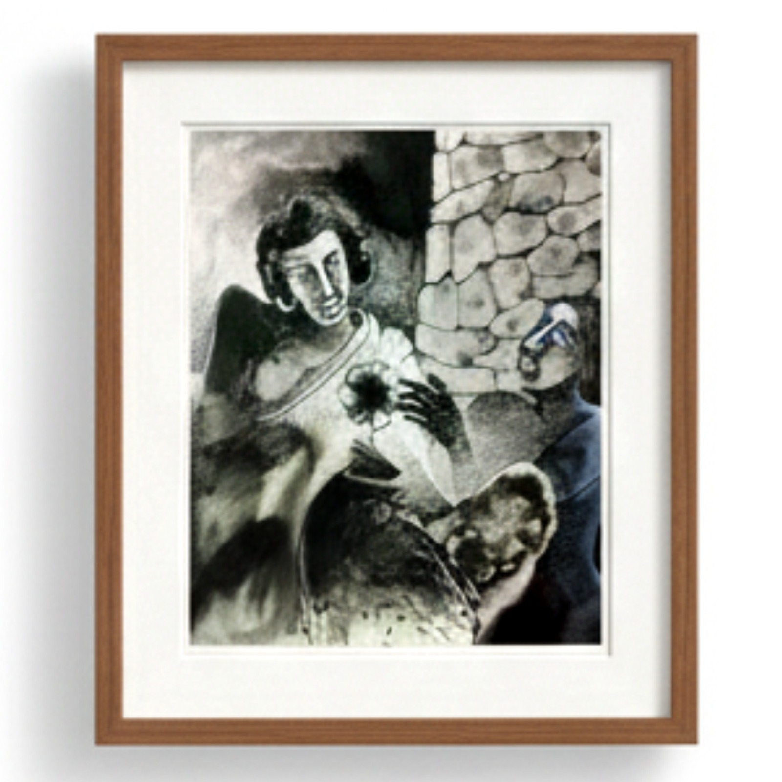 Serene Buddha in Black & White